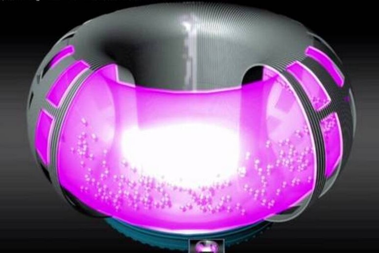 Rappresentazione artistica del plasma all 'interno della macchina sperimentale per la fusione Dtt (fonte: Enea) - RIPRODUZIONE RISERVATA