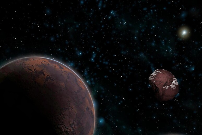 Rappresentazione artistica di un pianeta sconosciuto ai confini del Sistema Solare (fonte:  José Antonio Peñas, SINC) - RIPRODUZIONE RISERVATA