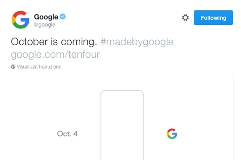 Google annuncia evento il 4 ottobre - RIPRODUZIONE RISERVATA