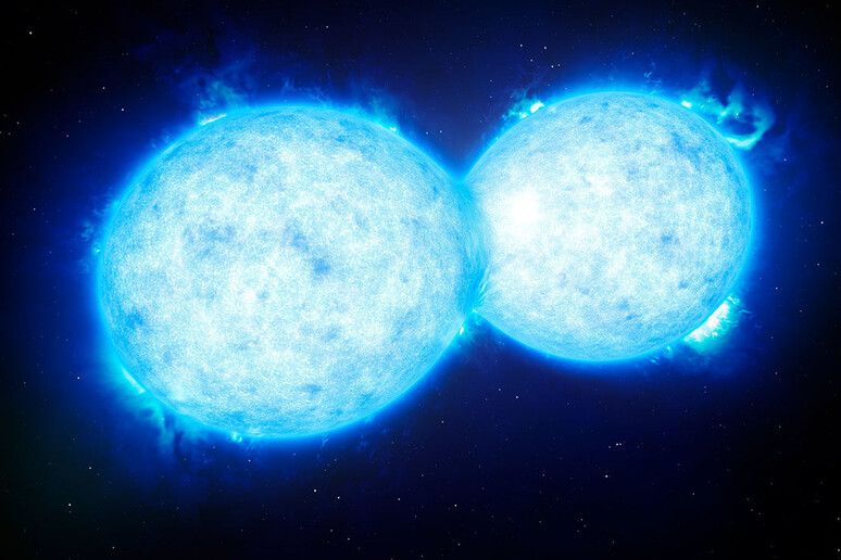 Nel 2022 una coppia di stelle si fonderà e poi esploderà, diventando per un breve lasso di tempo uno degli oggetti stellari più brillanti del cielo (fonte: ESO/L. Calçada) - RIPRODUZIONE RISERVATA