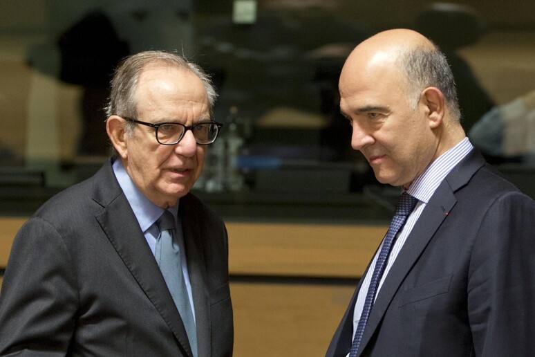 Pier Carlo Padoan e Pierre Moscovici © ANSA/AP