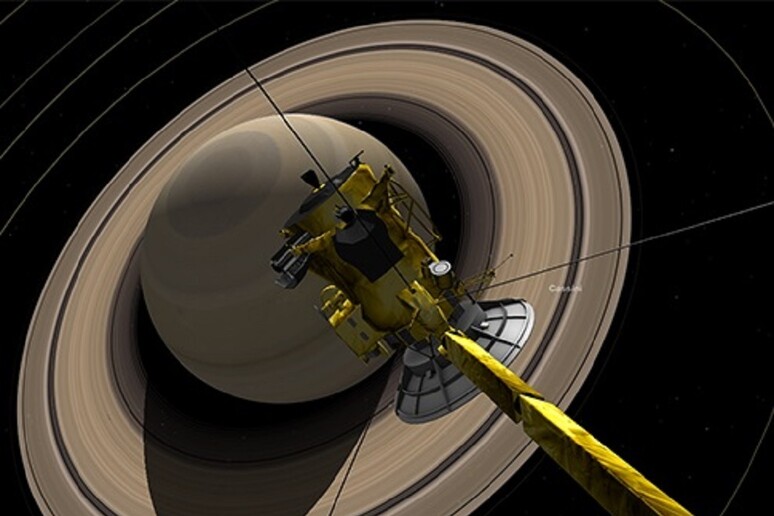 Rappresentazione artistica della missione Cassini (fonte: Nasa/Jpl) - RIPRODUZIONE RISERVATA