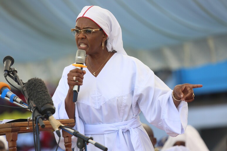 Grace Mugabe addresses a church rally © ANSA/EPA