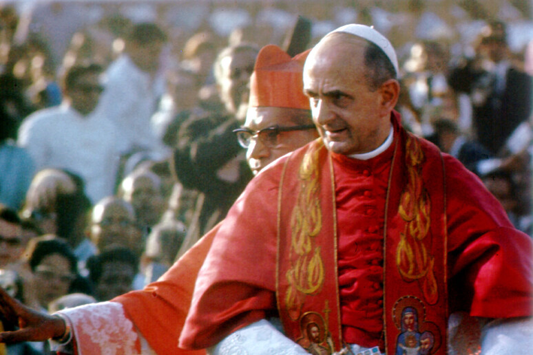 Papa Paolo VI in un 'immagine d 'archivio - RIPRODUZIONE RISERVATA