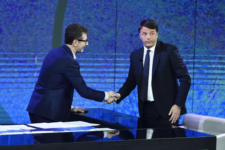 Matteo Renzi e Fabio Fazio - RIPRODUZIONE RISERVATA