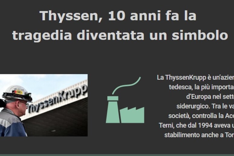 ThyssenKrupp - Infografica - RIPRODUZIONE RISERVATA