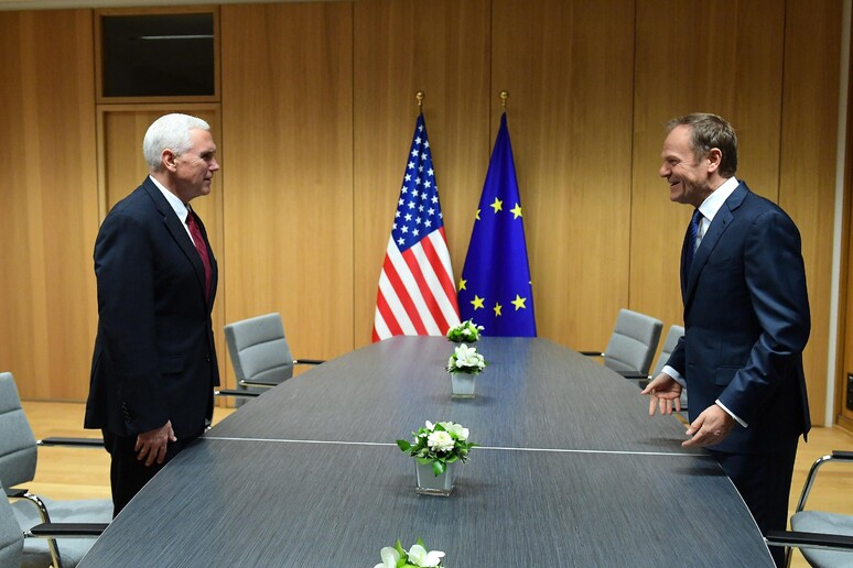 US Vice President Mike Pence in Brussels © ANSA/EPA