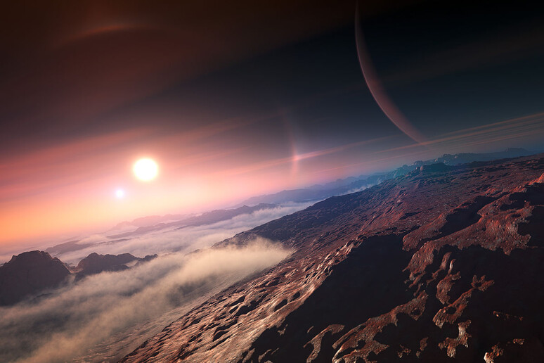 Rappresentazione artistica di un pianeta esterno al Sistema Solare (fonte: IAU) - RIPRODUZIONE RISERVATA