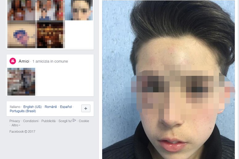 Il post di denuncia del padre di un ragazzo di 13 anni, vittima di bullismo, pubblicato sul profilo  Facebook dell 'uomo che lancia un appello a quanti sono vittime di violenza a denunciare - RIPRODUZIONE RISERVATA