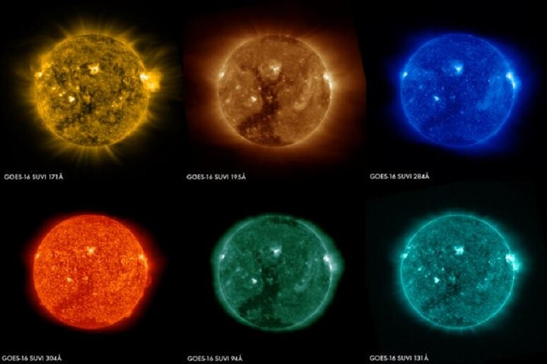 Il Sole a colori nelle prime foto del satellite Geos 16 (fonte: Noaa) - RIPRODUZIONE RISERVATA