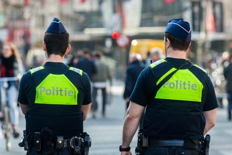 Polizia belga in una foto d 'archivio © ANSA/EPA