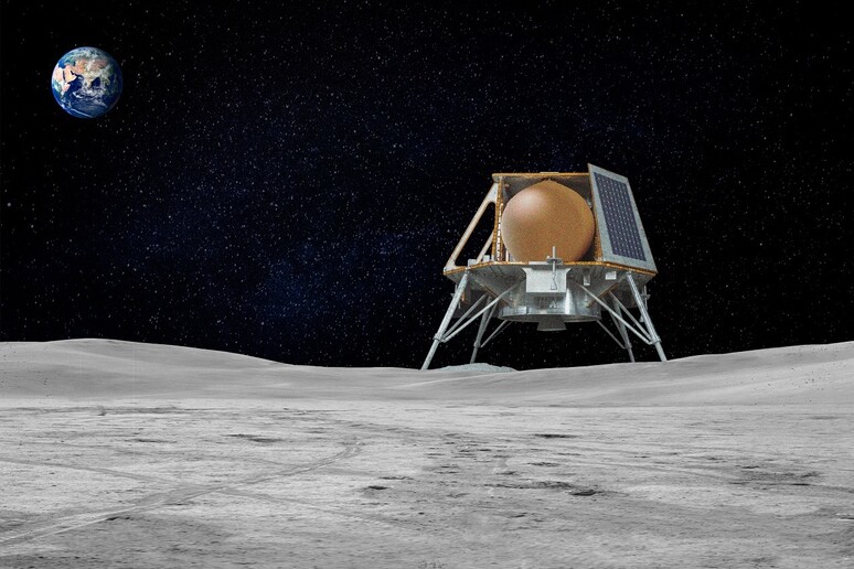 Rappresentazione artistica del veicolo spaziale indiano progettato per una missione sulla Luna nel 2018 (fonte: TeamIndus) - RIPRODUZIONE RISERVATA