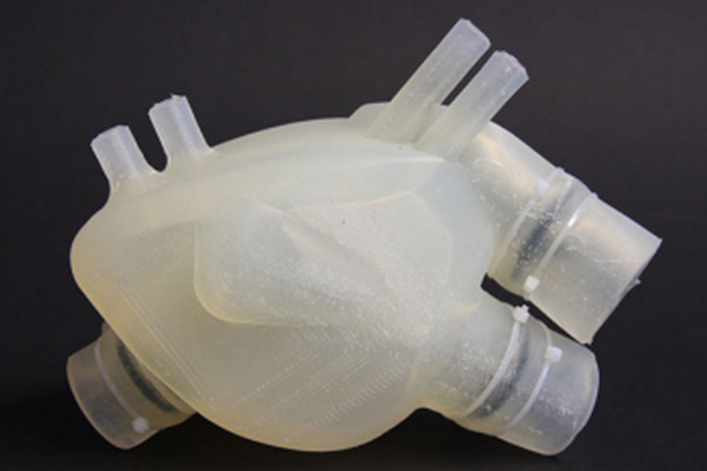 Il cuore in silicone stampato in 3D (fonte: Zurich Heart) - RIPRODUZIONE RISERVATA