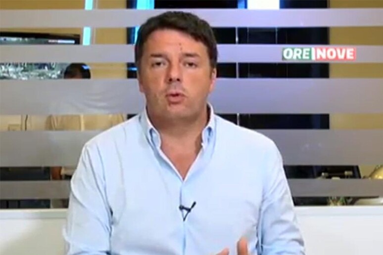 L 'intervento di Matteo Renzi a ORE NOVE - RIPRODUZIONE RISERVATA