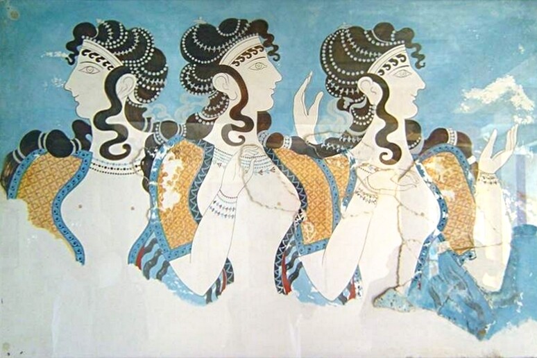 Un affresco del palazzo di Cnosso, a Creta (fonte: cavorite) - RIPRODUZIONE RISERVATA