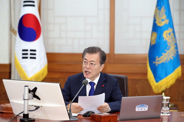 Il presidente sudcoreano Moon Jae-in © ANSA/EPA
