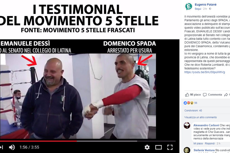 Emanuele Dessì con Domenico Spada in una foto tratta dal profilo Fb di Eugenio Patané - RIPRODUZIONE RISERVATA