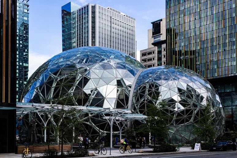 Il quartier generale di Amazon a Seattle (fonte: Biodin) - RIPRODUZIONE RISERVATA