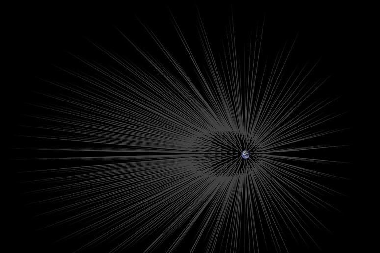 I  'capelli ' di materia oscura che circonderebbero la Terra (fonte: NASA/JPL-Caltech) - RIPRODUZIONE RISERVATA