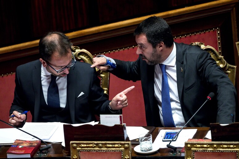 Matteo Salvini e Alfonso Bonafede in una foto d 'archivio - RIPRODUZIONE RISERVATA