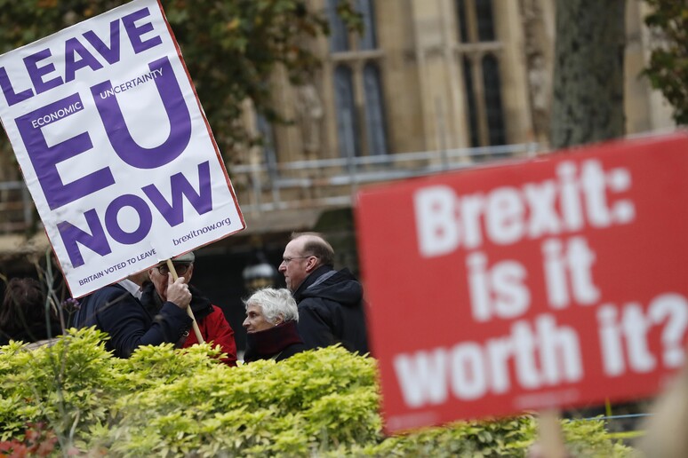 Manifestanti pro e contro la Brexit © ANSA/AP