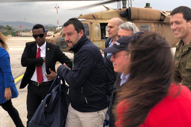 La visita del ministro dell 'Interno e vicepremier Matteo Salvini in Israele - RIPRODUZIONE RISERVATA