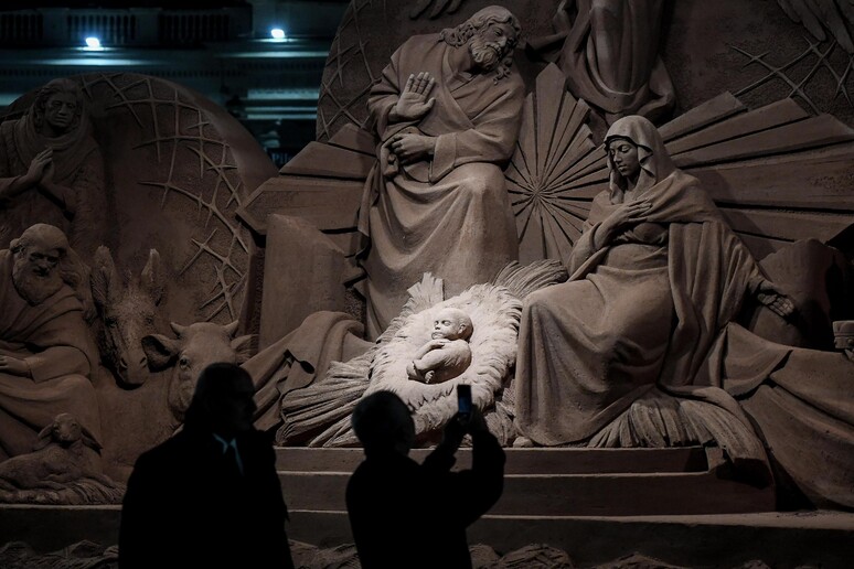 La Sand Nativity realizzata con la sabbia di Jesolo che fu esposta in piazza San Pietro a Roma nel 2018 -     RIPRODUZIONE RISERVATA