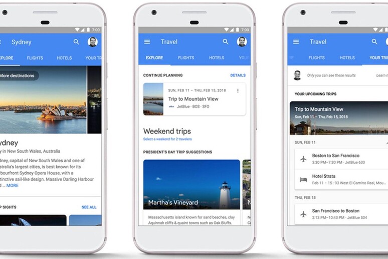 Google, più facile organizzare i viaggi - RIPRODUZIONE RISERVATA