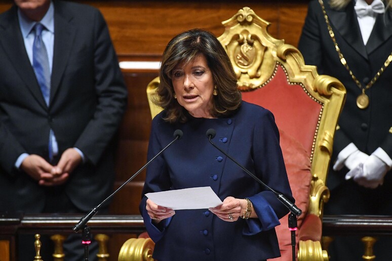 The new president of the Italian Senate, Maria Elisabetta Alberti Casellati - RIPRODUZIONE RISERVATA