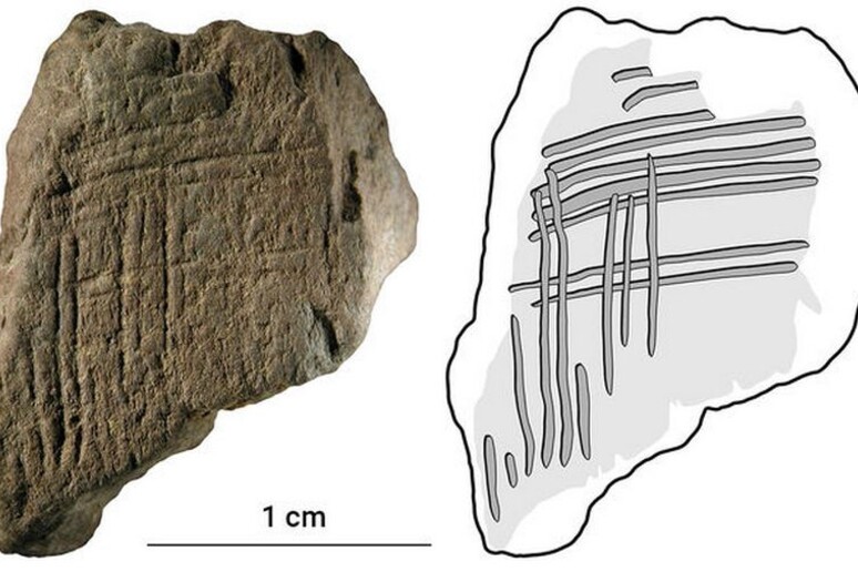 L’hashtag di 100.000 anni fa scoperto in Sudafrica (fonte:  Christopher Henshilwood e Francesco D 'Errico) - RIPRODUZIONE RISERVATA