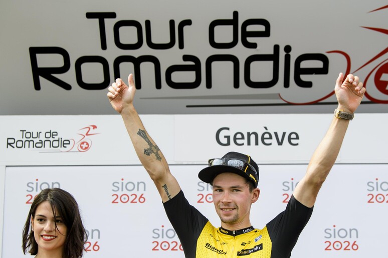 Nel 2018 lo sloveno Roglic ha vinto il Giro di Romandia © ANSA/EPA
