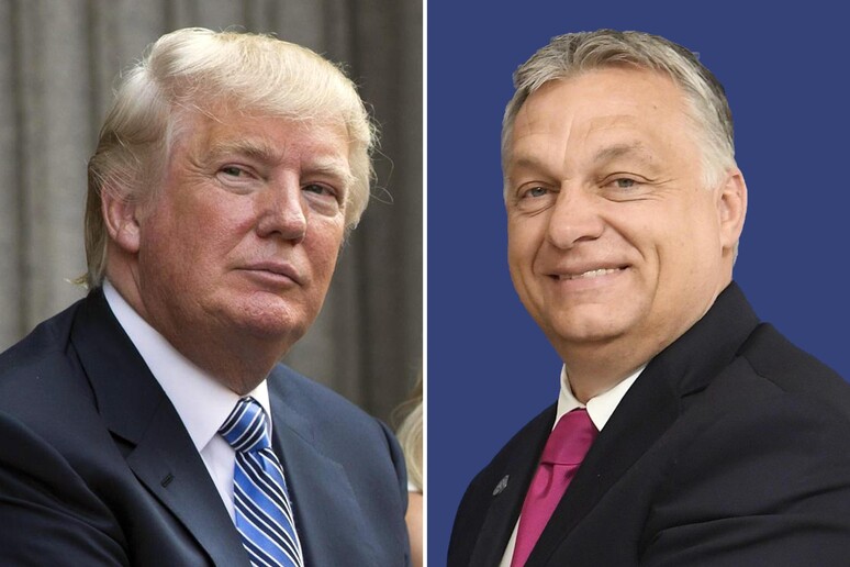 Donald Trump e Viktor Orban in una combo - RIPRODUZIONE RISERVATA