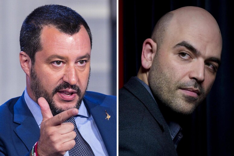 Una combo di Salvini e Saviano - RIPRODUZIONE RISERVATA