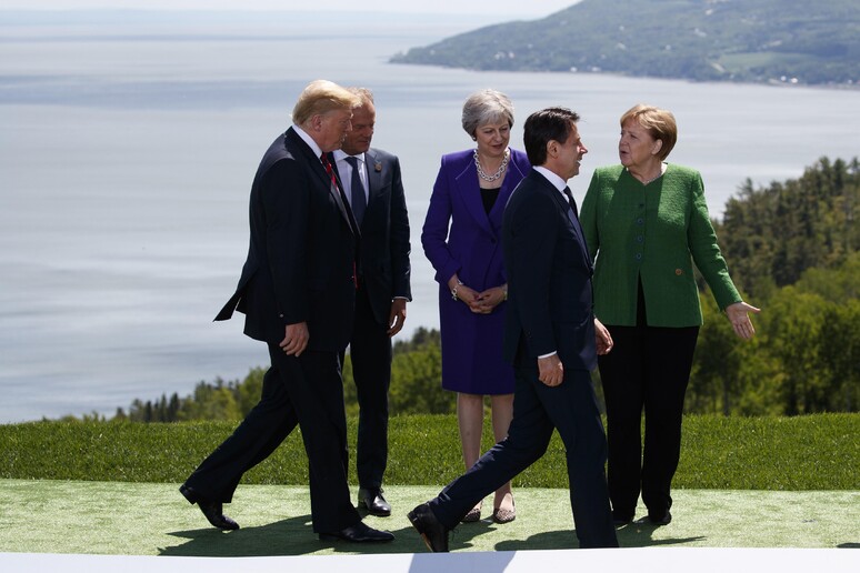 Donald Trump,Angela Merkel,Theresa May,Donald Tusk,Giuseppe © ANSA/AP