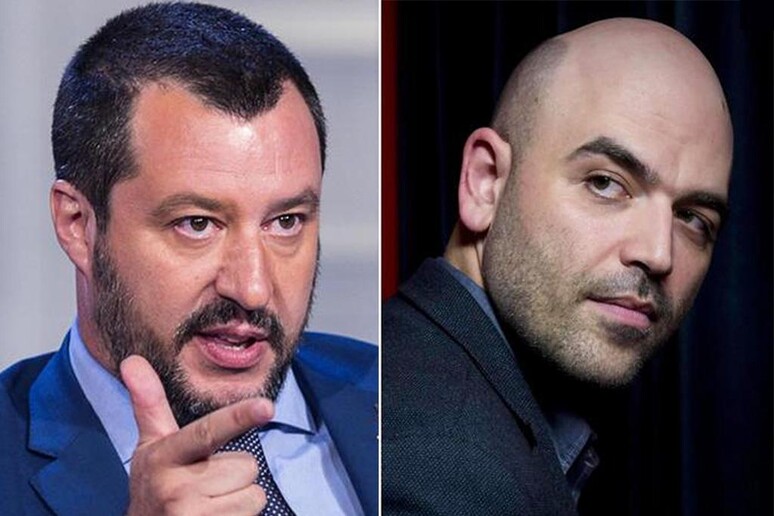 Matteo Salvini e Roberto Saviano - RIPRODUZIONE RISERVATA