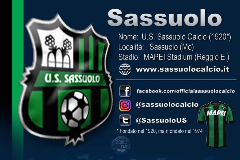 Serie A 2018-2019: Sassuolo - RIPRODUZIONE RISERVATA