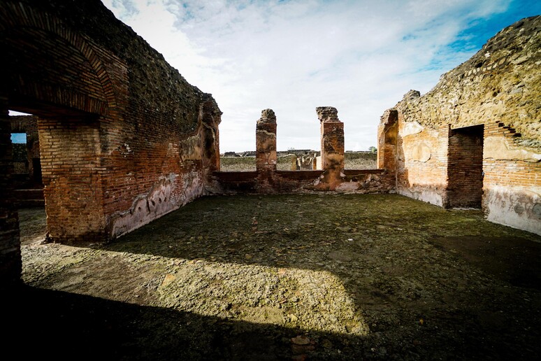 Uno scorcio delle Terme Centrali di Pompei - RIPRODUZIONE RISERVATA