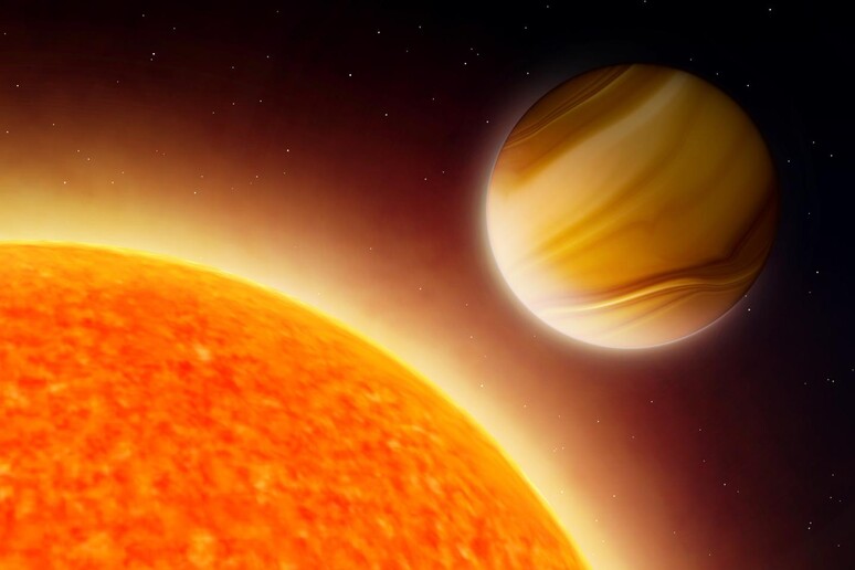 Rappresentazione artistica di un pianeta gigante esterno al Sistema Solare (fonte: Amanda Smith) - RIPRODUZIONE RISERVATA