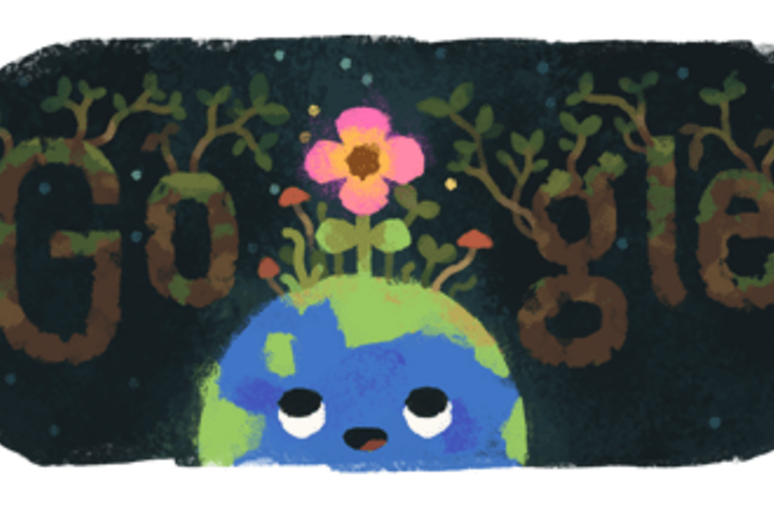 Il doodle di Google dedicato all 'equinozio di primavera 2019 - RIPRODUZIONE RISERVATA
