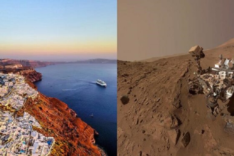 L 'isola greca di Santorini come Marte, trovate rocce simili (fonte: NASA/JPL-CALTECH/MSSS) - RIPRODUZIONE RISERVATA