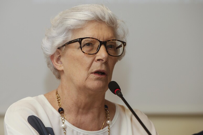 La senatrice Paola Binetti, durante la cerimonia di premiazione di  ' 'Research to Care ' ', Roma, 11 luglio 2019. ANSA/FABIO FRUSTACI - RIPRODUZIONE RISERVATA