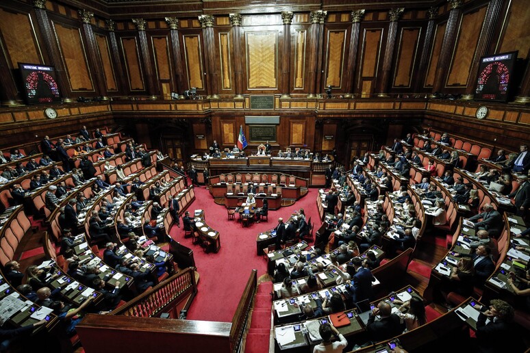 L 'Aula del Senato in una foto d 'archivio - RIPRODUZIONE RISERVATA
