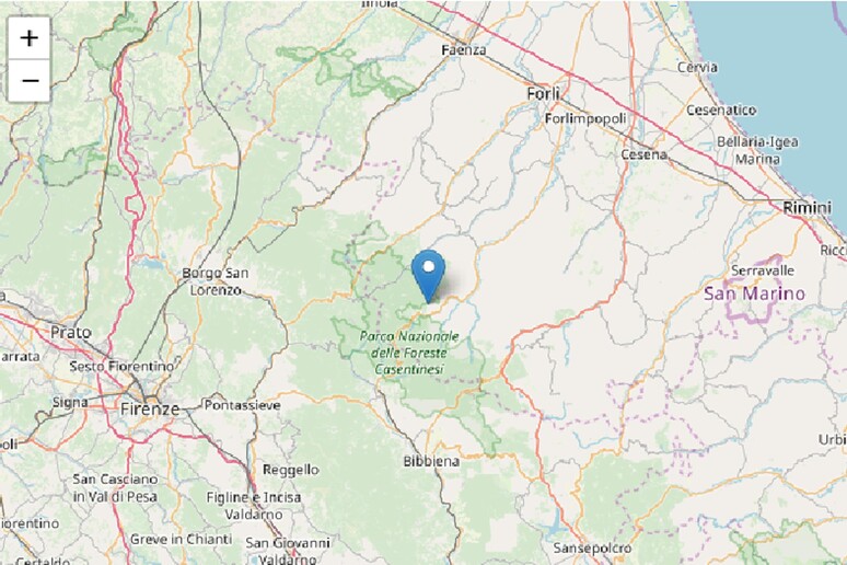 Terremoti: scossa di magnitudo 3.7 in provincia Forl-Cesena - RIPRODUZIONE RISERVATA