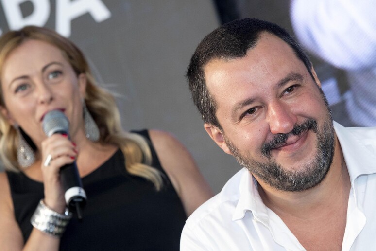Giorgia Meloni (FdI) e Matteo Salvini (Lega) - RIPRODUZIONE RISERVATA