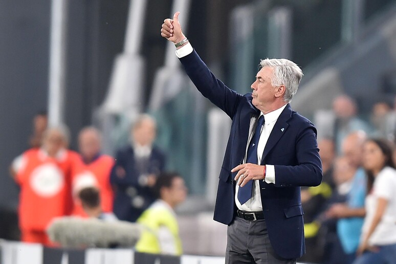 Ancelotti durante Juventus-Napoli - RIPRODUZIONE RISERVATA