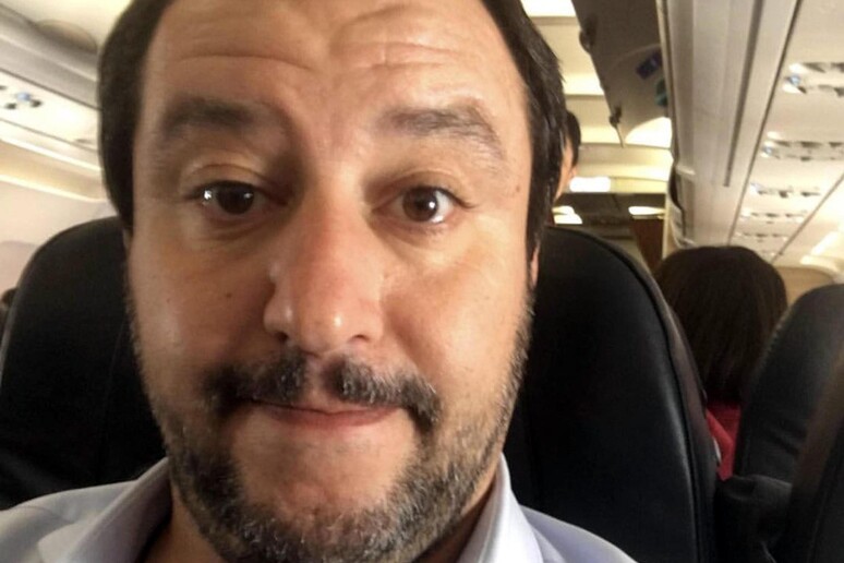 Matteo Salvini in partenza per la Libia (archivio) - RIPRODUZIONE RISERVATA