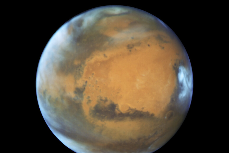 Marte, fotografato durante l 'opposizione del 2016 (fonte: NASA, ESA, the Hubble Heritage Team/STScI/AURA, J. Bell/ASU, and M. Wolff/Space Science Institute) - RIPRODUZIONE RISERVATA