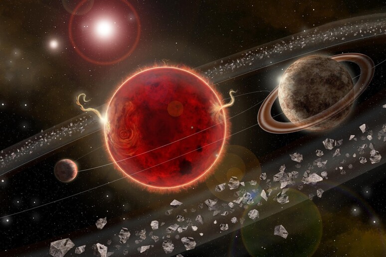 Artistic representation of the planetary system of Proxima Centauri (source: Lorenzo Santinelli) - RIPRODUZIONE RISERVATA