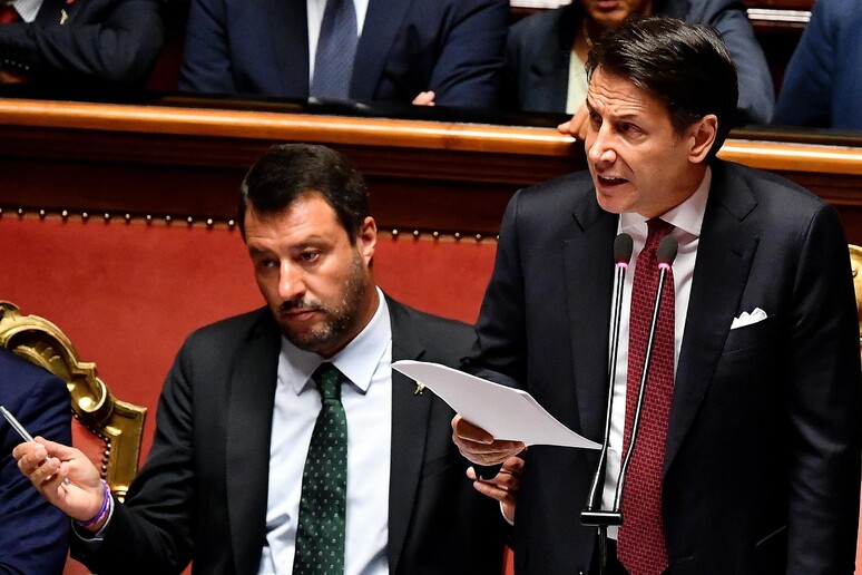 Giuseppe Conte e Matteo Salvini (archivio) - RIPRODUZIONE RISERVATA