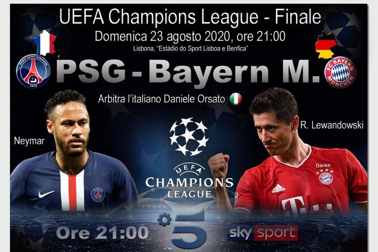 UEFA Champions League, finale: PSG-Bayern - RIPRODUZIONE RISERVATA